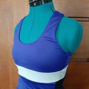 aerie Athletic Tank Top, Blue with White Band